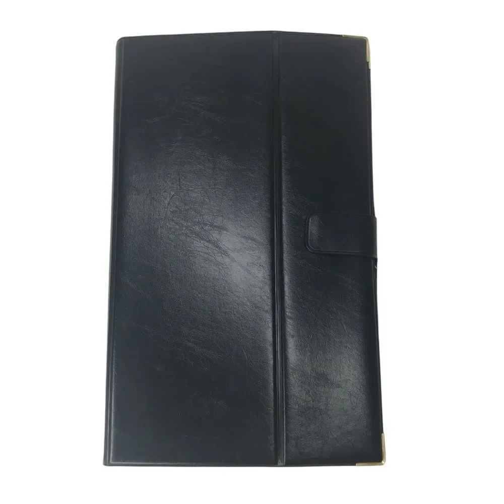 DAC Black Faux Leather Business Card Holder Organizer 210 Card Slots